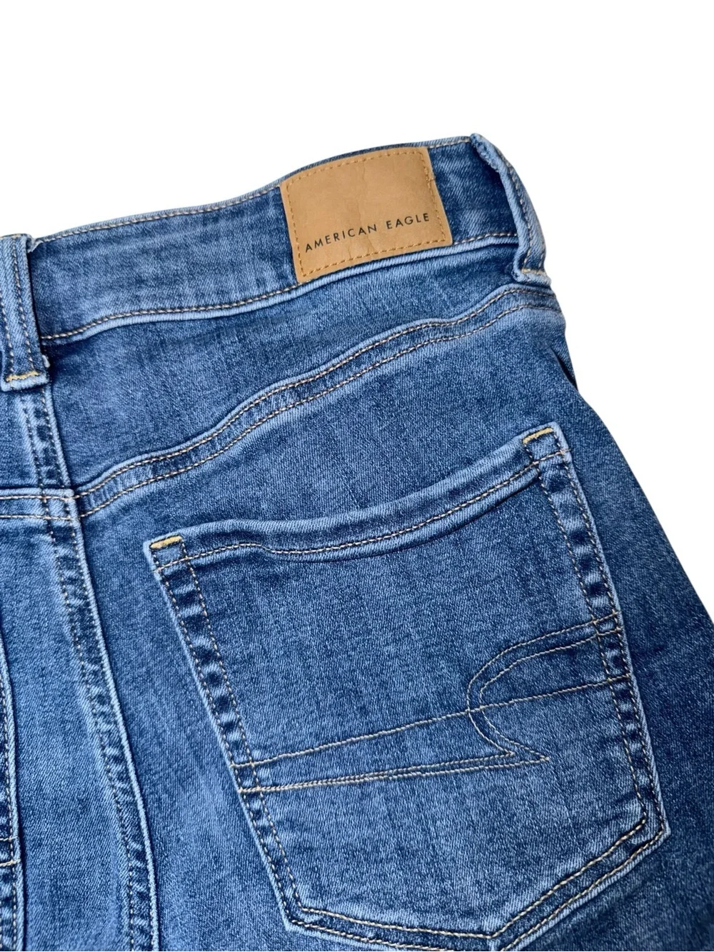 American Eagle Outfitters Blue Distressed Denim Cutoff Shorts